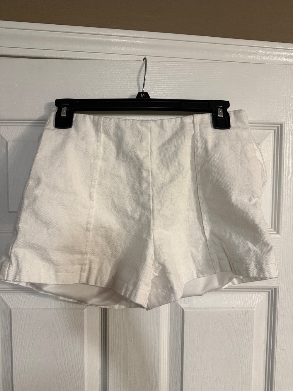 Hello Molly White High-Waist Tailored Shorts